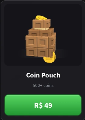 Coin pouch item displayed in the in-game store