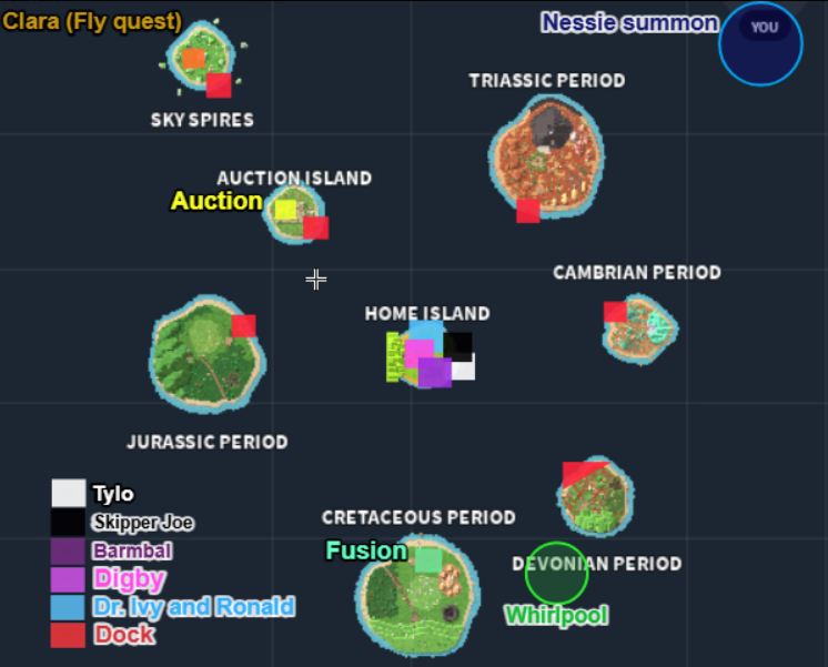 Annotated map of the Prehistoric Farm world